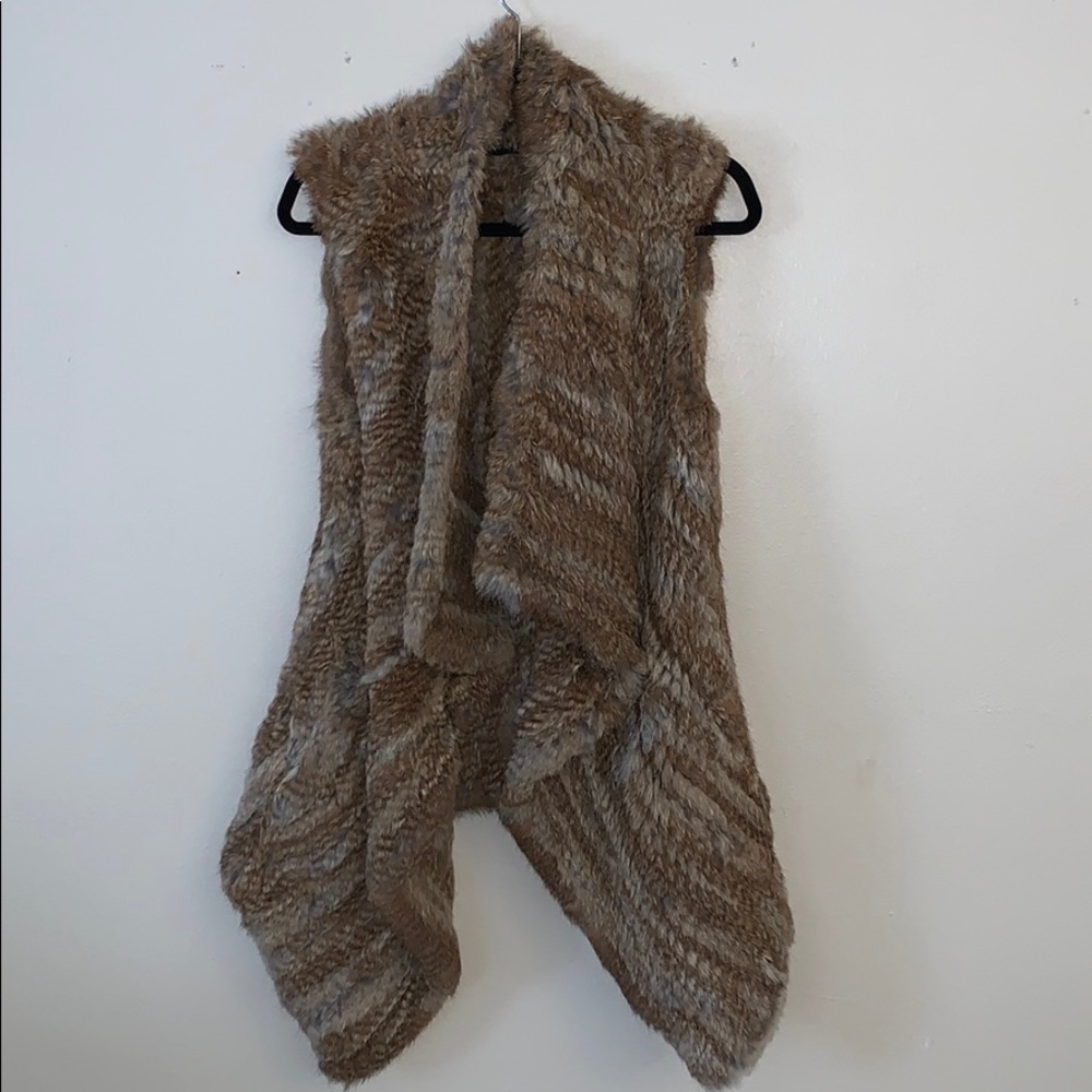 Love Token Rabbit Fur Vest XS